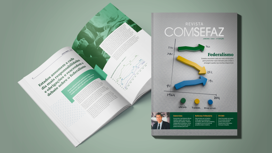 Terceira edição da Revista Comsefaz destaca federalismo, Reforma Tributária ampla e outros temas importantes Terceira edição da Revista Comsefaz destaca federalismo, Reforma Tributária ampla e outros temas importantes